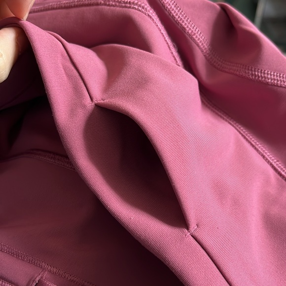 Lululemon Fast and Free Crop Leggings, Mauve Pink - Picture 6 of 7